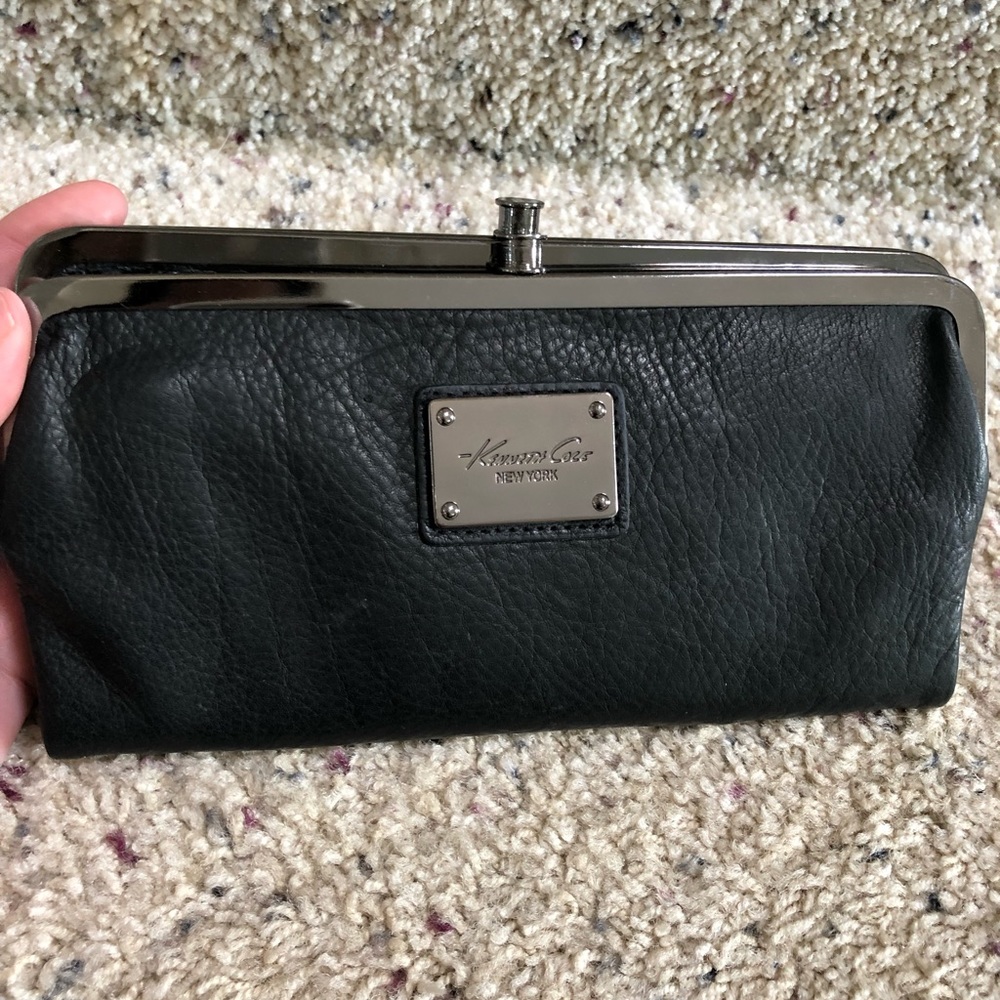 Kenneth Cole Black Leather Clutch